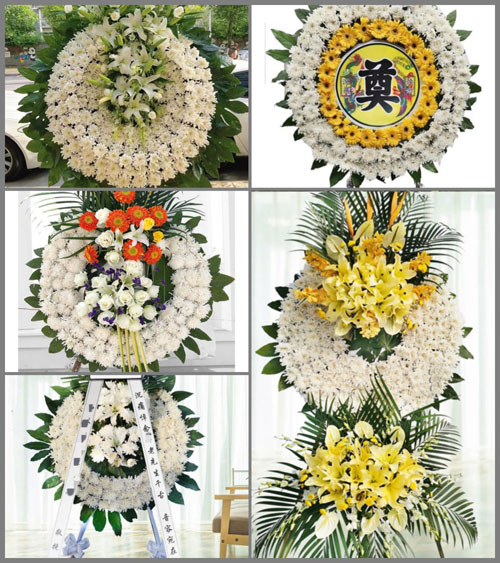 山东青岛平度市田庄镇张舍村花圈速递
